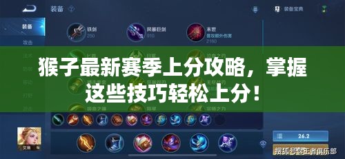 猴子最新賽季上分攻略，掌握這些技巧輕松上分！