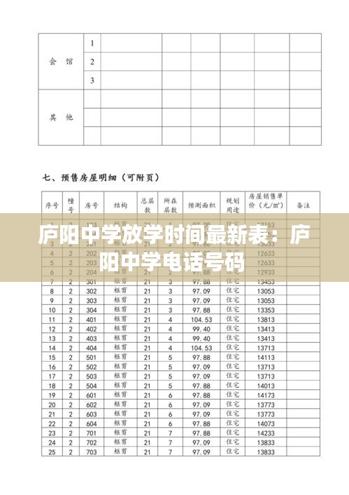 廬陽中學(xué)放學(xué)時(shí)間最新表：廬陽中學(xué)電話號(hào)碼 