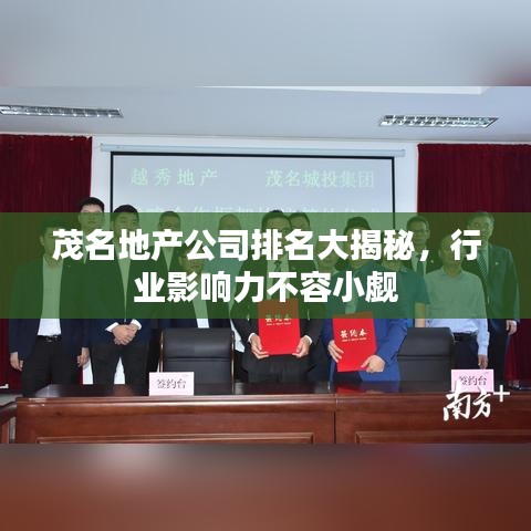 茂名地產(chǎn)公司排名大揭秘，行業(yè)影響力不容小覷