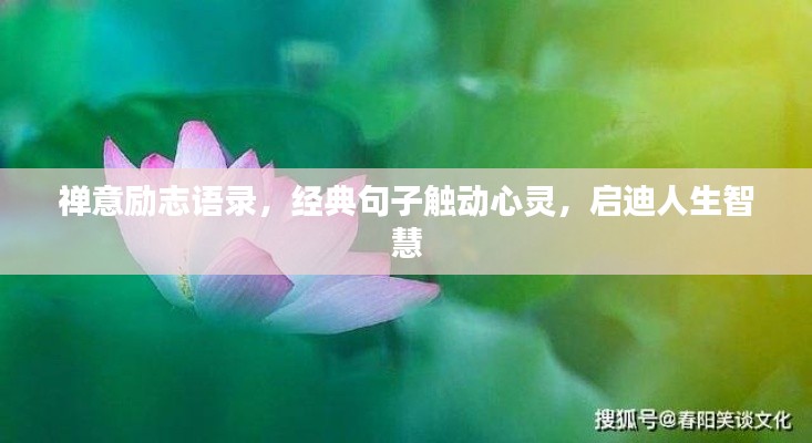 禪意勵志語錄，經(jīng)典句子觸動心靈，啟迪人生智慧
