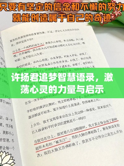 許揚君追夢智慧語錄，激蕩心靈的力量與啟示