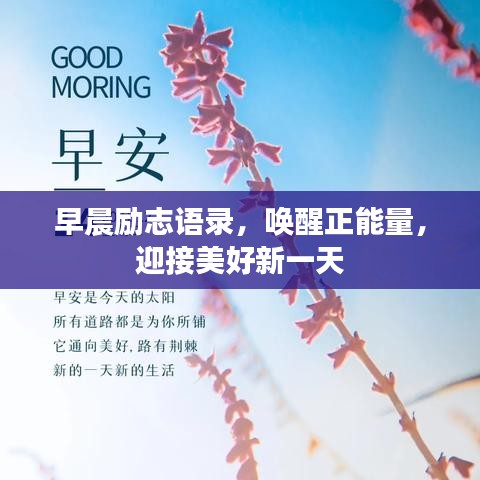 早晨勵志語錄，喚醒正能量，迎接美好新一天