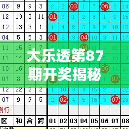 大樂透第87期開獎揭秘，最新分析與預(yù)測！