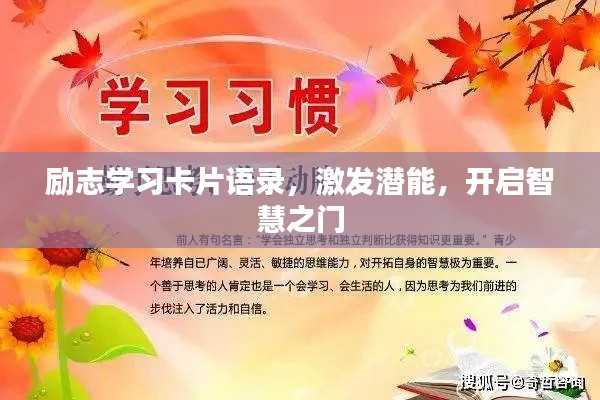 勵志學習卡片語錄，激發(fā)潛能，開啟智慧之門
