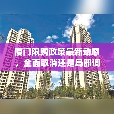 廈門限購政策最新動(dòng)態(tài)，全面取消還是局部調(diào)整？最新消息解讀！