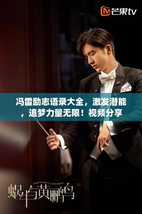 馮雷勵志語錄大全，激發(fā)潛能，追夢力量無限！視頻分享