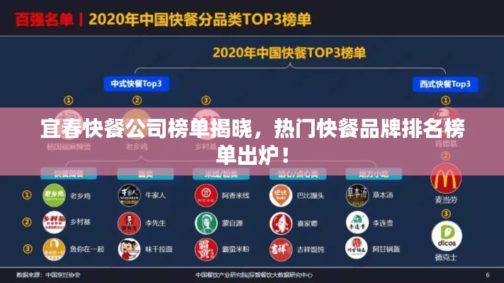 宜春快餐公司榜單揭曉，熱門快餐品牌排名榜單出爐！