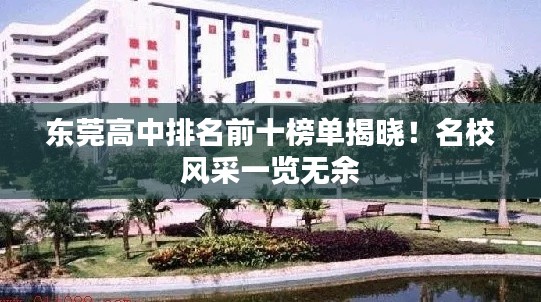 東莞高中排名前十榜單揭曉！名校風(fēng)采一覽無余