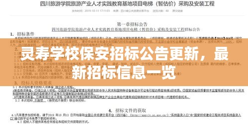 靈壽學校保安招標公告更新，最新招標信息一覽
