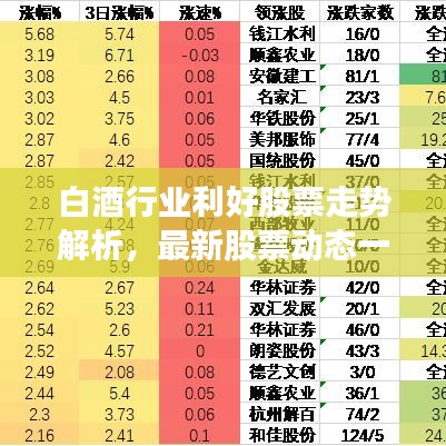 白酒行業(yè)利好股票走勢(shì)解析，最新股票動(dòng)態(tài)一網(wǎng)打盡！