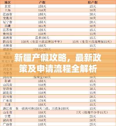 新疆產(chǎn)假攻略，最新政策及申請流程全解析