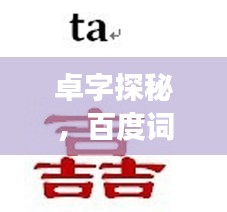 卓字探秘，百度詞匯組合之旅