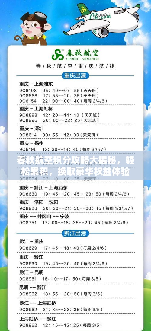 春秋航空積分攻略大揭秘，輕松累積，換取豪華權(quán)益體驗(yàn)