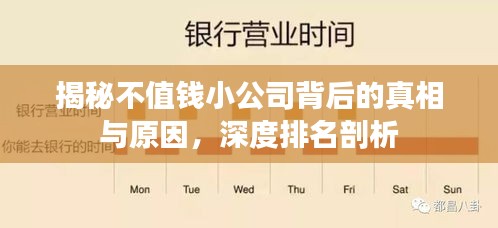 揭秘不值錢小公司背后的真相與原因，深度排名剖析