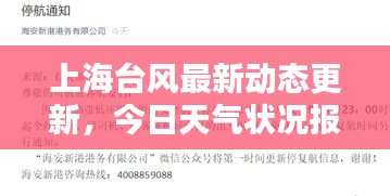 上海臺風(fēng)最新動態(tài)更新，今日天氣狀況報告