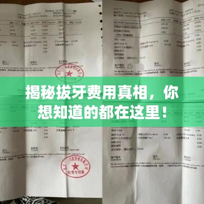 揭秘拔牙費(fèi)用真相，你想知道的都在這里！