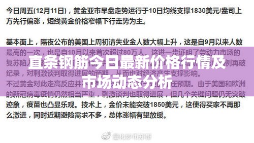 直條鋼筋今日最新價格行情及市場動態(tài)分析