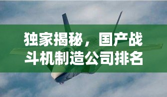 獨家揭秘，國產(chǎn)戰(zhàn)斗機制造公司排名榜單！