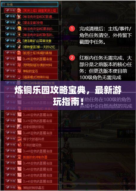 煉銅樂園攻略寶典，最新游玩指南！