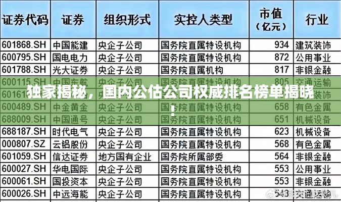 獨(dú)家揭秘，國內(nèi)公估公司權(quán)威排名榜單揭曉！