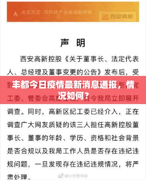 豐都今日疫情最新消息通報，情況如何？