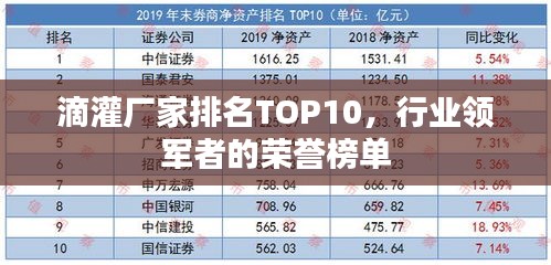 滴灌廠家排名TOP10，行業(yè)領(lǐng)軍者的榮譽(yù)榜單