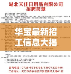 華寶最新招工信息大揭秘，一站式求職平臺(tái)，優(yōu)質(zhì)崗位等你來(lái)挑戰(zhàn)！