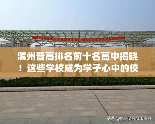 濱州普高排名前十名高中揭曉！這些學校成為學子心中的佼佼者