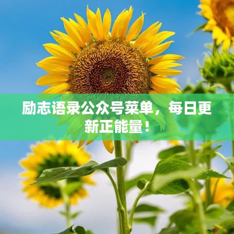勵(lì)志語錄公眾號(hào)菜單，每日更新正能量！
