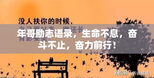 年哥勵(lì)志語(yǔ)錄，生命不息，奮斗不止，奮力前行！