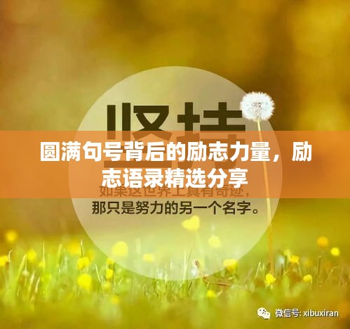 圓滿句號背后的勵志力量，勵志語錄精選分享