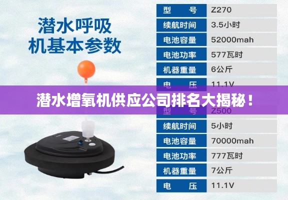 潛水增氧機供應公司排名大揭秘！