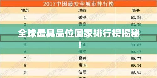 全球最具品位國(guó)家排行榜揭秘！