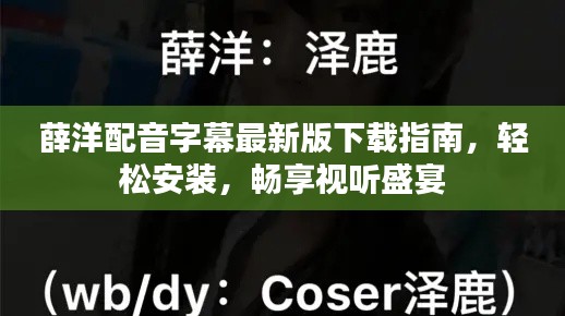 薛洋配音字幕最新版下載指南，輕松安裝，暢享視聽(tīng)盛宴