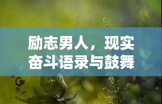 勵志男人，現(xiàn)實奮斗語錄與鼓舞人心圖片分享