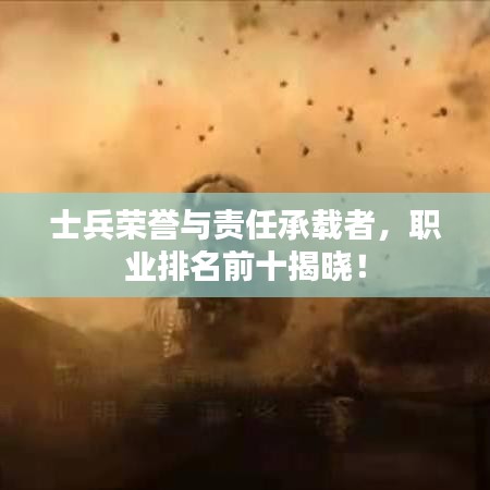 士兵榮譽(yù)與責(zé)任承載者，職業(yè)排名前十揭曉！