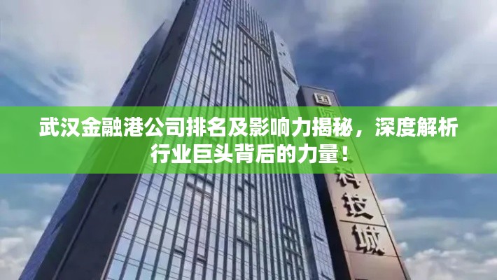 武漢金融港公司排名及影響力揭秘，深度解析行業(yè)巨頭背后的力量！