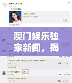澳門娛樂獨家新聞，揭秘最新娛樂動態(tài)，掌握澳門娛樂新風向