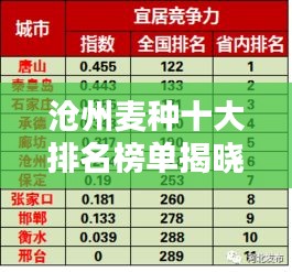 滄州麥種十大排名榜單揭曉，優(yōu)質(zhì)種子的力量不容小覷