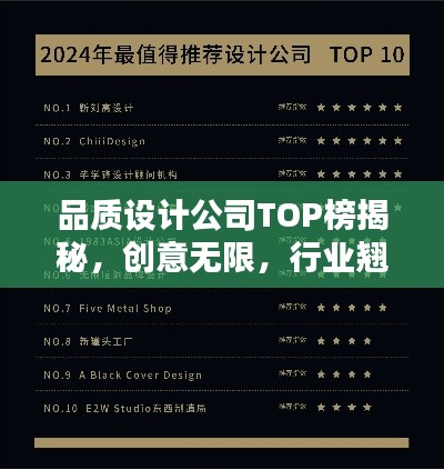 品質(zhì)設(shè)計(jì)公司TOP榜揭秘，創(chuàng)意無限，行業(yè)翹楚