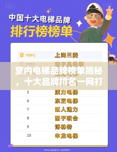 室內(nèi)電梯品牌榜單揭秘，十大品牌排名一網(wǎng)打盡！