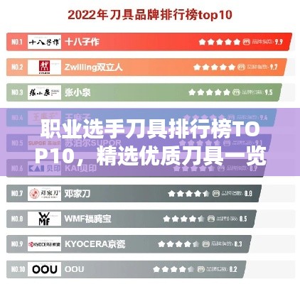 職業(yè)選手刀具排行榜TOP10，精選優(yōu)質(zhì)刀具一覽
