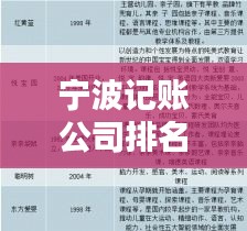 寧波記賬公司排名揭秘，行業(yè)深度分析與評(píng)估
