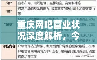 重慶網(wǎng)吧營業(yè)狀況深度解析，今日運營報告一網(wǎng)打盡！