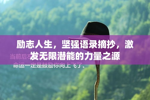 勵(lì)志人生，堅(jiān)強(qiáng)語錄摘抄，激發(fā)無限潛能的力量之源