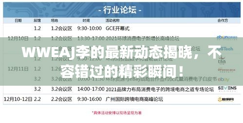 WWEAJ李的最新動態(tài)揭曉，不容錯過的精彩瞬間！