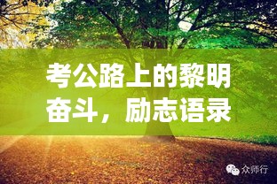 考公路上的黎明奮斗，勵志語錄喚醒你的每一個清晨